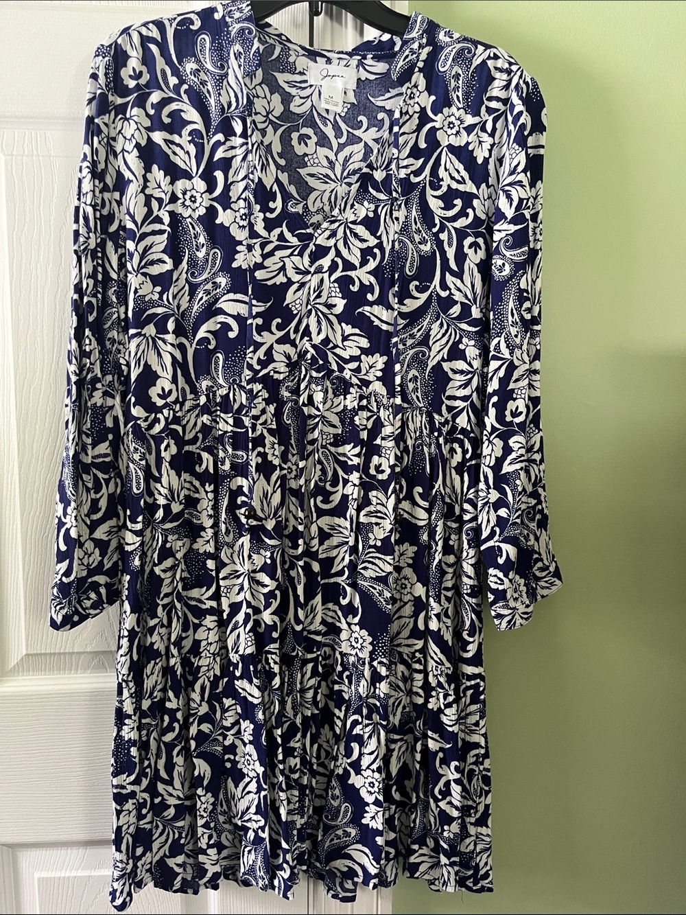 Japna Tiered Floral and Paisley Print Dress
